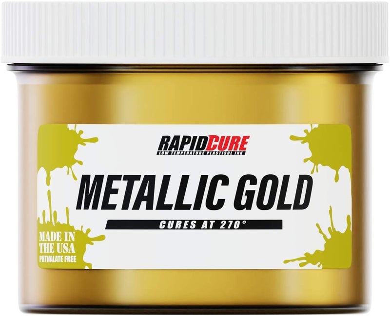 Screen Print Direct Rapid CureÂ® Screen Printing Ink Gold (8oz.) - Plastisol Ink for Screen Printing, Fast Curing Fabric Paint - Screen Print DirectÂ®, USA Made - Image 1